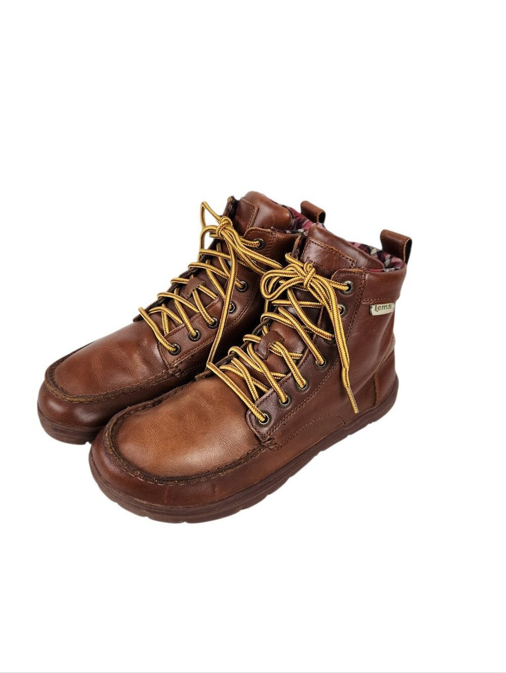 Lems Boulder Boot Russet Brown Leather Unisex Women's Size 9